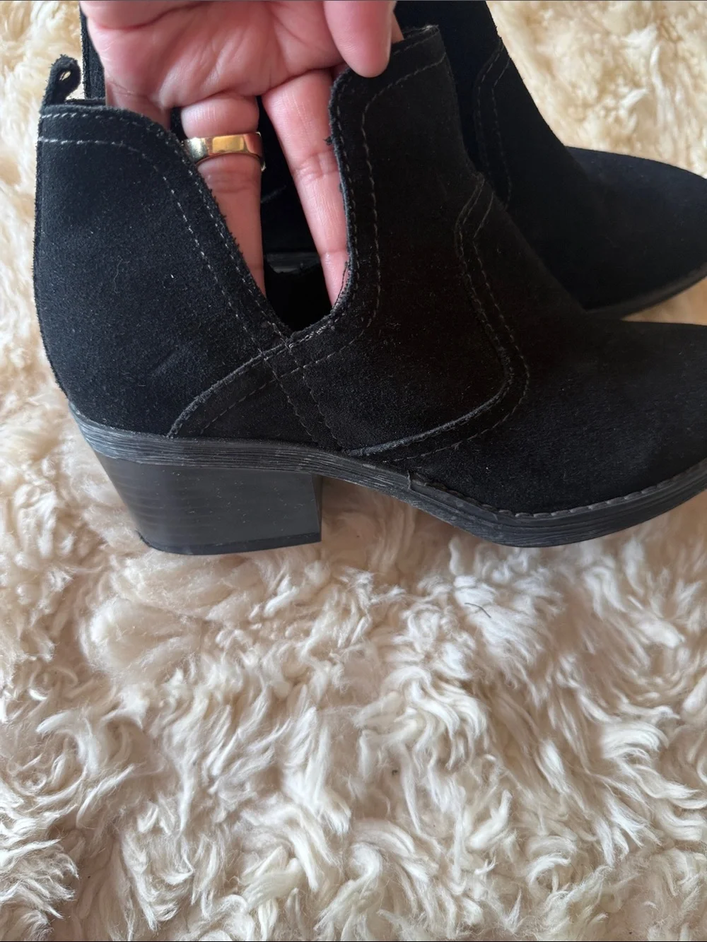 Sonoma Black Suede Ankle Boots for Women - Classic Block Heel